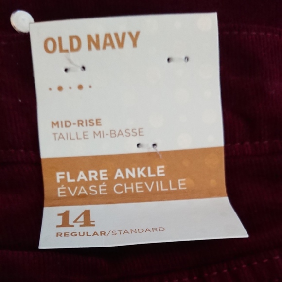 Corduroy Old Navy Mid Rise Flare Ankle Pants - Picture 8 of 8